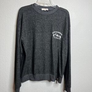 Vineyard Crew Breckenridge Colorado Soft Sweater Large Black Marled